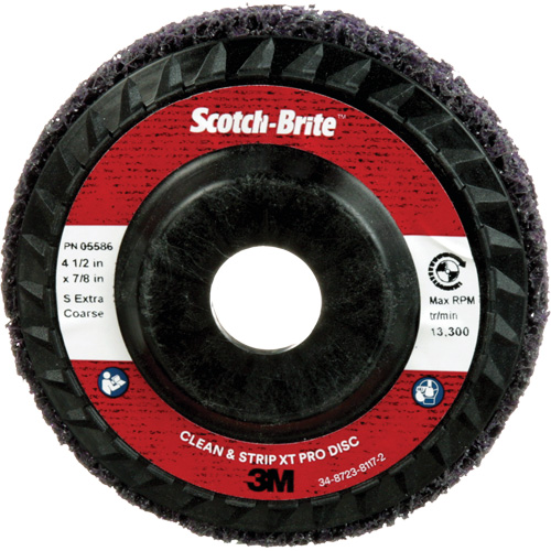 Disque Clean and Strip XT Pro XO-DC Scotch-Brite, 4-1/2" dia., Grain Extra grossier, Carbure de silicium Sécurité Médic