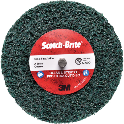 Scotch-Brite Clean and Strip XT Pro Extra Cut Disc XC-DC, 4" Dia., Extra Coarse Grit, Aluminum Oxide Sécurité Médic