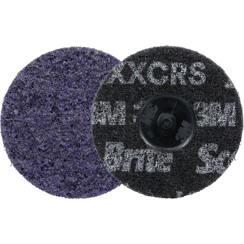 Meule robuste pour le conditionnement de pr&eacute;cision des surfaces Scotch-Brite Roloc, HD-DR, 3" dia., Grain 60+, C&eacute;ramique Sécurité Médic