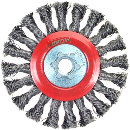 Bosses &agrave; fils nou&eacute;s standards, Dia. 4-1/2", Fils 0,02", Arbre 5/8"-11, Acier Sécurité Médic