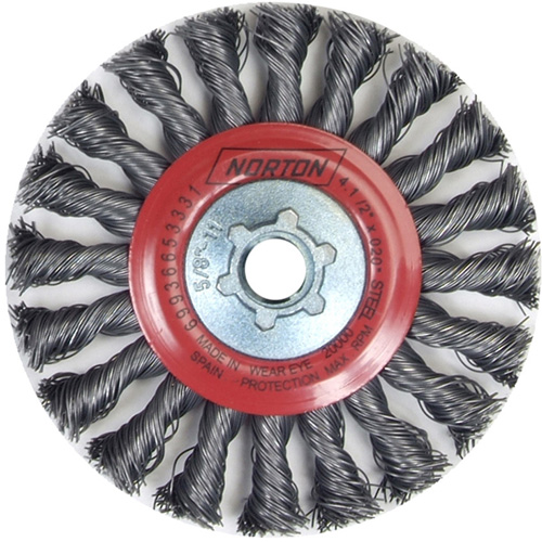 Roue compl&egrave;te de c&acirc;ble de torsion, Dia. 4", Fils 0,02", Arbre 5/8"-11, Acier Sécurité Médic