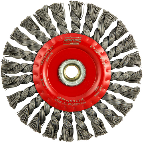 Roue compl&egrave;te de c&acirc;ble de torsion, Dia. 6", Fils 0,023", Arbre 5/8"-11, Acier Sécurité Médic