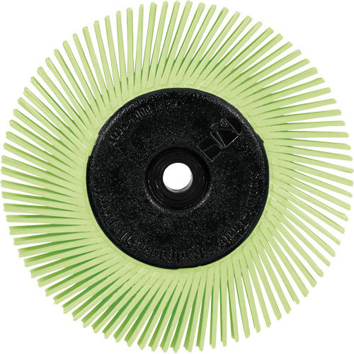 Scotch-Brite Type A Precision Radial Bristle Brush PN-RB with Adapter, Ceramic, 50+ Grit, 6" Dia. Sécurité Médic