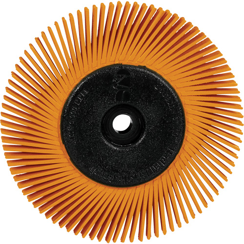 Scotch-Brite Type A Precision Radial Bristle Brush PN-RB with Adapter, Ceramic, 80+ Grit, 6" Dia. Sécurité Médic