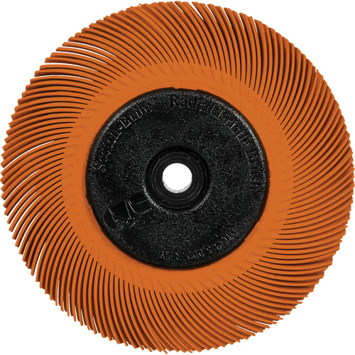 Scotch-Brite Type C Precision Radial Bristle Brush PN-RB with Flange, Ceramic, 80+ Grit, 7-5/8" Dia. Sécurité Médic