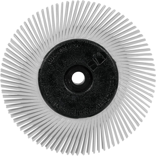 Scotch-Brite Type A Precision Radial Bristle Brush PN-RB with Adapter, Ceramic, 120+ Grit, 6" Dia. Sécurité Médic