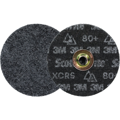 Meule &agrave; changement rapide Scotch-Brite &agrave; usage intensif pour le conditionnement de surface de pr&eacute;cision, HD- DN, 5" dia., Grain 80+, C&eacute;ramique Sécurité Médic