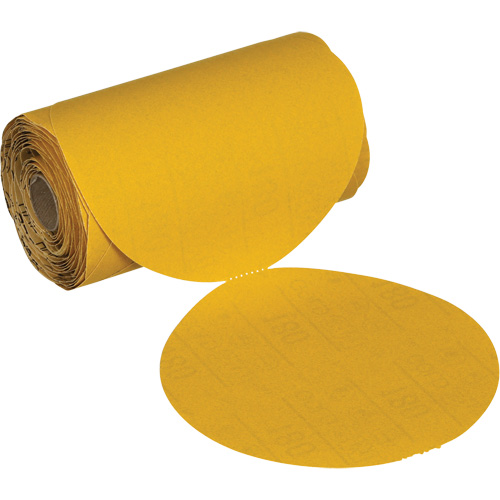 Rouleau de disques abrasifs sans trou Stikit, 6" dia., Grain 220, Oxyde d'aluminium Sécurité Médic