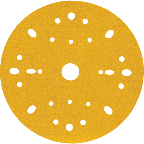 Disque abrasif dor&eacute; Hookit, dia 6", Grain 120, Oxyde d'aluminium, Poids C Sécurité Médic