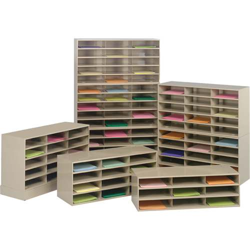 Organisateurs de donn&eacute;es, Stationnaire, 9 fentes, Acier, 33-3/4" la x 11-5/8" p x 10-3/4" h Sécurité Médic