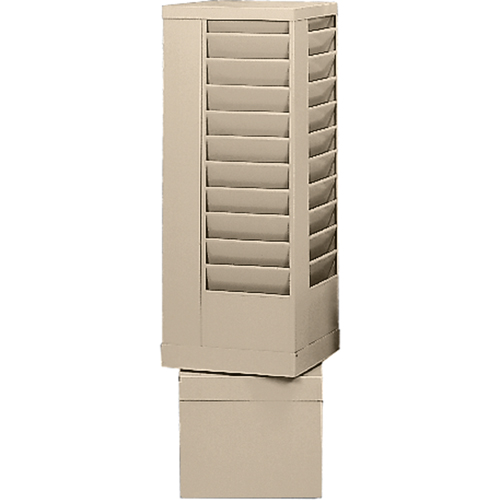 Literature Storage Racks, Rotating, 44 Slots, Steel, 14-1/8" W x 14-1/8" D x 48-1/2" H Sécurité Médic