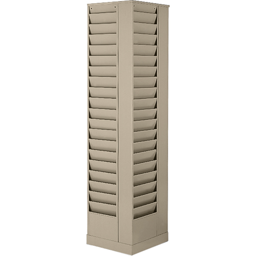 Literature Storage Racks, Rotating, 23 Slots, Steel, 14-1/8" W x 14-1/8" D x 66" H Sécurité Médic