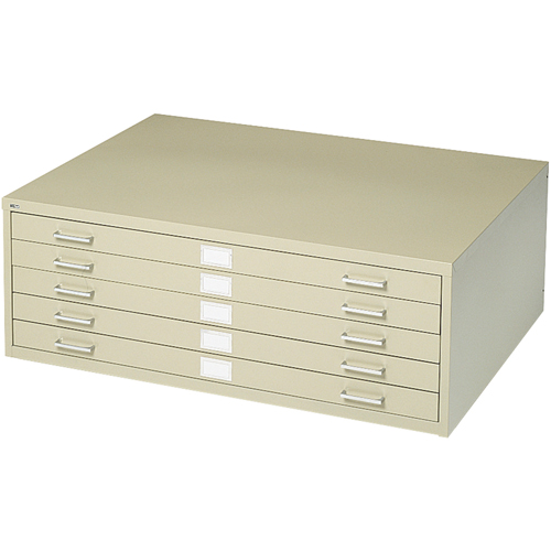 Steel Plan Files, 5 Drawers, 40-3/8" W x 29-3/8" D x 16-1/2" H Sécurité Médic