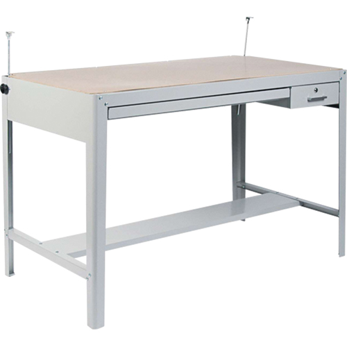 Base pour table &agrave; dessin de pr&eacute;cision, 56-3/8" la x Gris Sécurité Médic