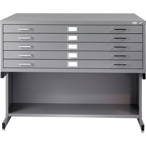 Steel Plan Files, 5 Drawers, 53-3/8" W x 41-3/8" D x 16-1/2" H Sécurité Médic