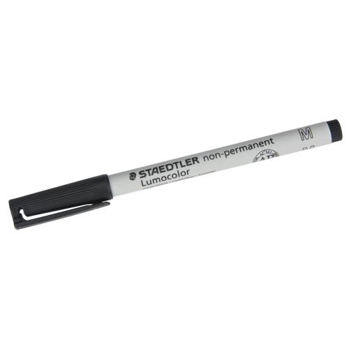 Lumocolor&reg; Non Permanent Medium Tip Black Marker, Black, Medium Tip Sécurité Médic