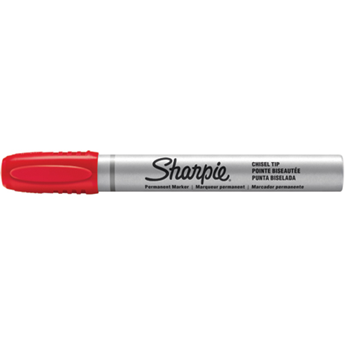 Permanent Markers - Berol Liquid Tip, Red, Chisel Tip Sécurité Médic