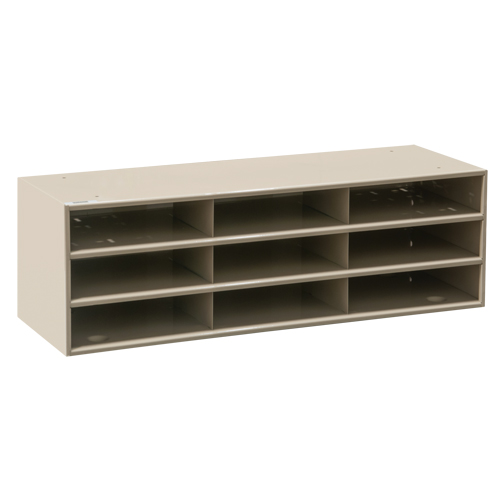 Data Organizers, Stationary, 15 Slots, Steel, 33-3/4" W x 11 5/8" D x 17 3/4" H Sécurité Médic