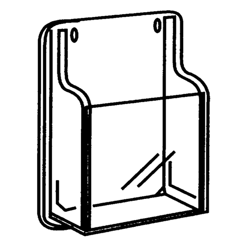 Literature Displays, Wall Mount, 9 Slots, Plastic, 30" W x 2" D x 36-7/8" H Sécurité Médic