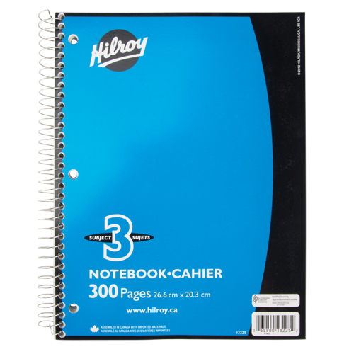 3 Subject Spiral Notebook Sécurité Médic