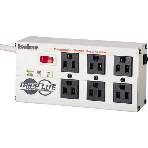 Isobar&reg; Premium Surge Suppressors, 6 Outlets, 2850 J, 1440 W, 6' Cord Sécurité Médic