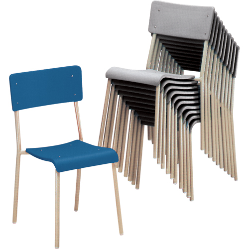 Ventura Stacking Chair, Polypropylene, Grey Sécurité Médic