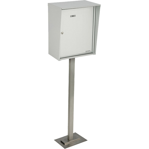 Collecting Boxes, Pedestal -Mounted, 21" x 12-7/8", Aluminum Sécurité Médic