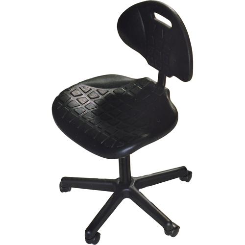Heavy-Duty Ergonomic Seating, Polyurethane, Black, 250 lbs. Capacity Sécurité Médic