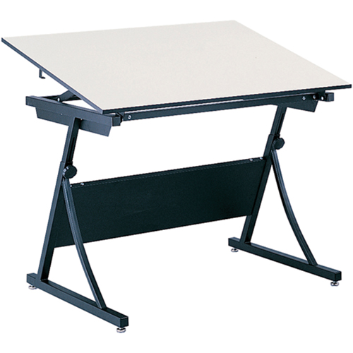 Table &agrave; dessin &agrave; hauteur r&eacute;glable PlanMaster, 43" la x 29-1/2" - 37-1/2" h, Noir Sécurité Médic