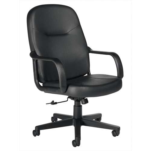 Fauteuil de bureau, Cuir, Noir Sécurité Médic