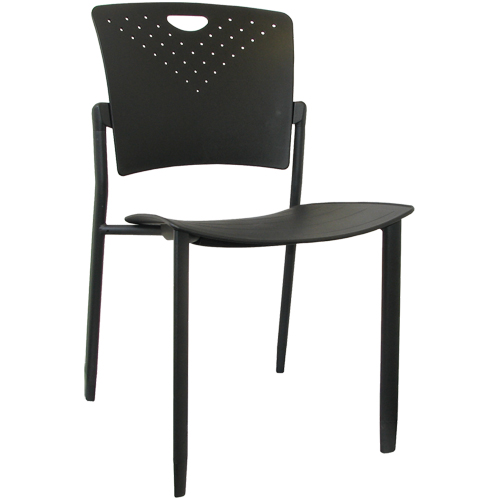 Chaises empilables MaxX StaxX, Polypropyl&egrave;ne, Hauteur 17-1/4", Capacit&eacute; 275 lb, Noir Sécurité Médic