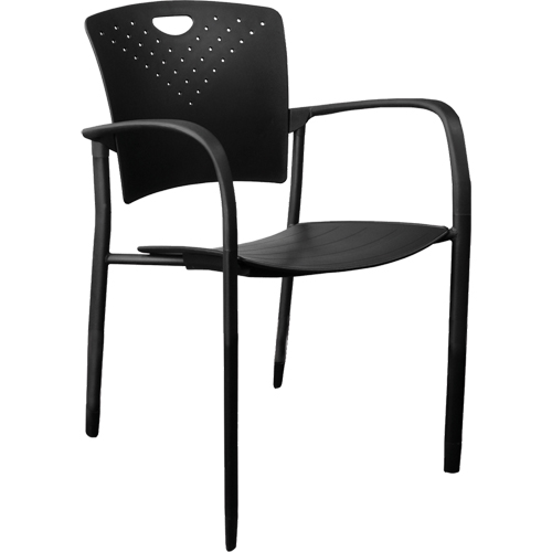 Chaises empilables MaxX StaxX, Polypropyl&egrave;ne, Hauteur 17-1/4", Capacit&eacute; 275 lb, Noir Sécurité Médic