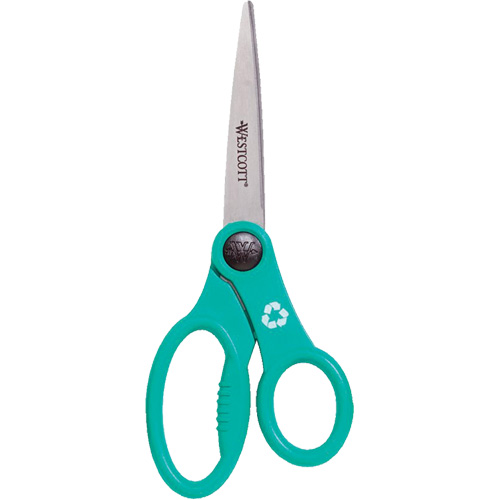KleenEarth&reg; Recycled Scissors, 8", Rings Handle Sécurité Médic