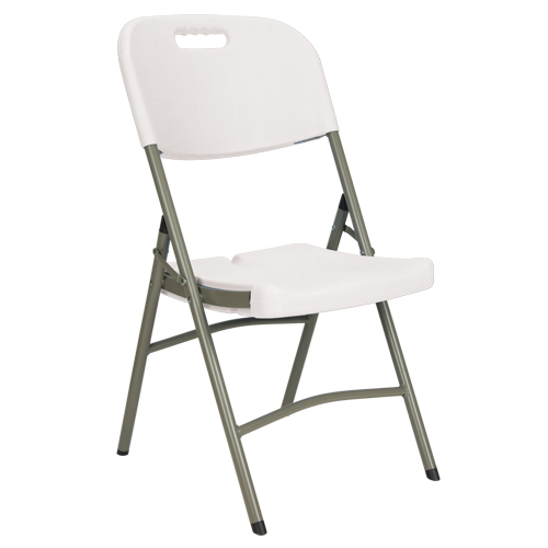 Chaises pliantes, Poly&eacute;thyl&egrave;ne, Blanc, Capacit&eacute; 350 lb Sécurité Médic
