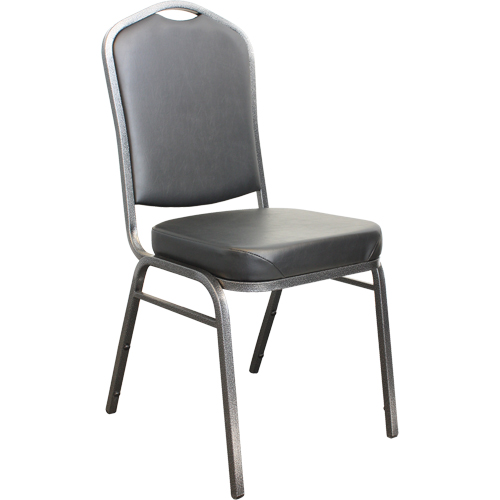 Chaises empilables, Vinyle, Hauteur 37", Capacit&eacute; 275 lb, Noir Sécurité Médic