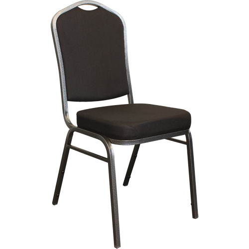 Stacking Chairs, Fabric, 37" High, 275 lbs. Capacity, Black Sécurité Médic