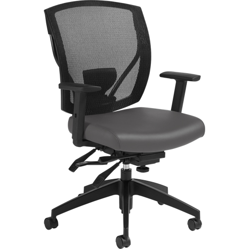 Chaises &agrave; bras Multi-Tilter, Vinyle, Charbon, Capacit&eacute; 300 lb Sécurité Médic