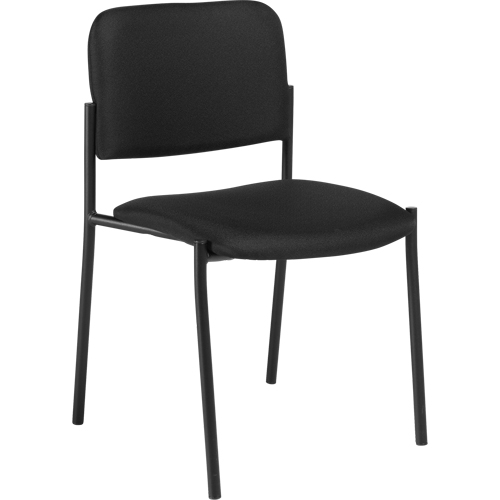 Armless Stacking Chairs, Fabric, 32" High, 300 lbs. Capacity, Black Sécurité Médic