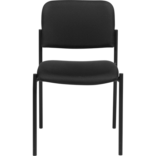Armless Stacking Chairs, Fabric, 32" High, 300 lbs. Capacity, Black Sécurité Médic