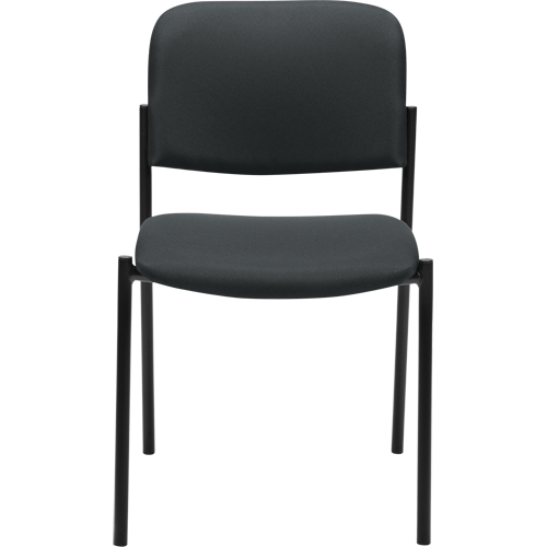 Armless Stacking Chairs, Fabric, 32" High, 300 lbs. Capacity, Charcoal Sécurité Médic