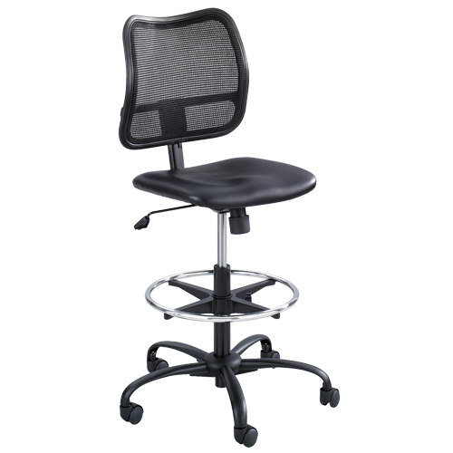 Tabouret ergonomique Vue, Vinyle, Noir, Capacit&eacute; 250 lb Sécurité Médic
