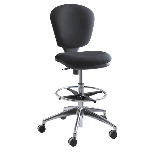 Chaise &agrave; hauteur ajustable Metro, Tissu, Noir, Capacit&eacute; 250 lb Sécurité Médic