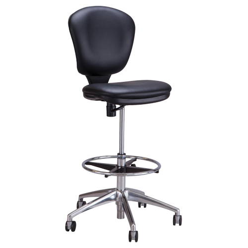 Metro Extended-High Chair, Vinyl, Black, 250 lbs. Capacity Sécurité Médic