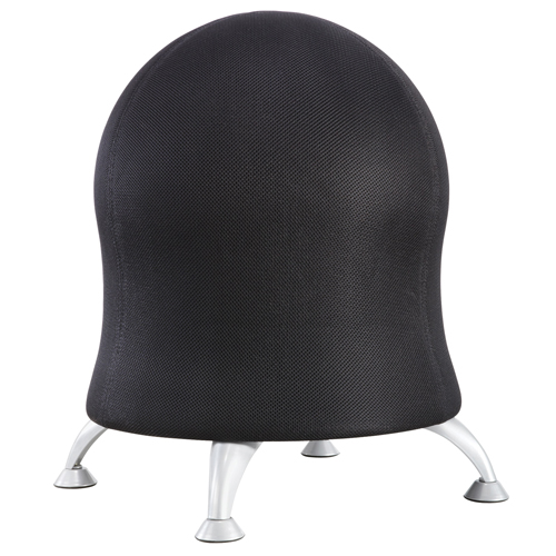 Chaise sph&eacute;rique Zenergy, Tissu, Noir, Capacit&eacute; 250 lb Sécurité Médic