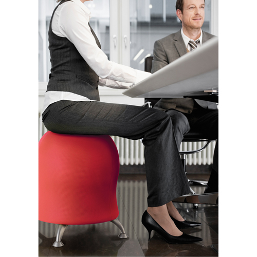 Zenergy Ball Chair, Fabric, Red, 250 lbs. Capacity Sécurité Médic