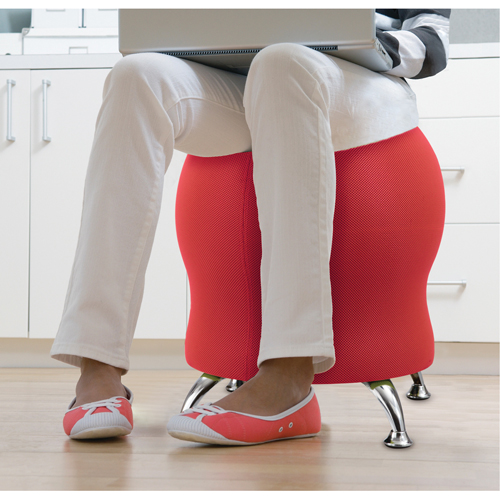 Zenergy Ball Chair, Fabric, Red, 250 lbs. Capacity Sécurité Médic
