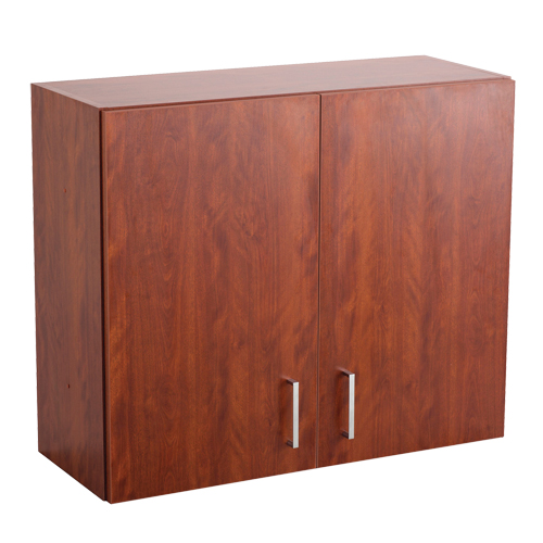 Modular Wall Cabinet, 30" H x 36" W x 15" D, 1 Shelves, Melamine, Mahogany Sécurité Médic