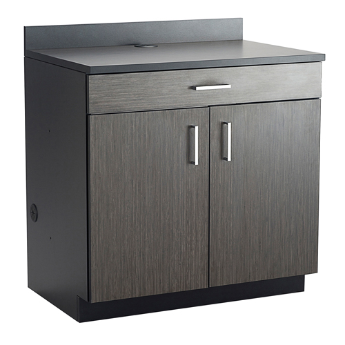 Armoire modulaire de base, M&eacute;lamine, 39" h x 36" la x 25" P, Nuit d'Asie/noir Sécurité Médic