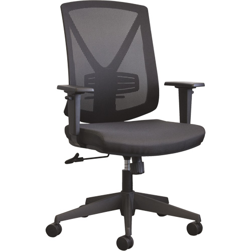 Activ A-47 Synchro Office Chair, Fabric, Black, 275 lbs. Capacity Sécurité Médic