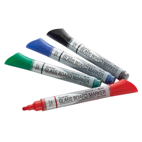 Premium Glass Dry-Erase Markers, Assorted, Bullet Tip Sécurité Médic